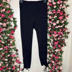 J.Crew Mid-Rise Leggings with ties Black XS Gym Sport Workout Fitness Outdoor
